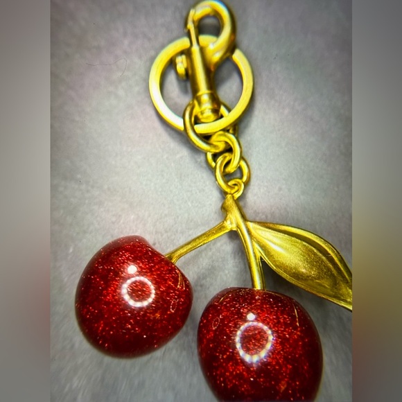 Cherry LA Accessories - Red gold cherries keychain